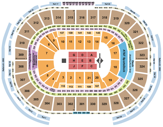 TD Garden J. Cole Seating Chart